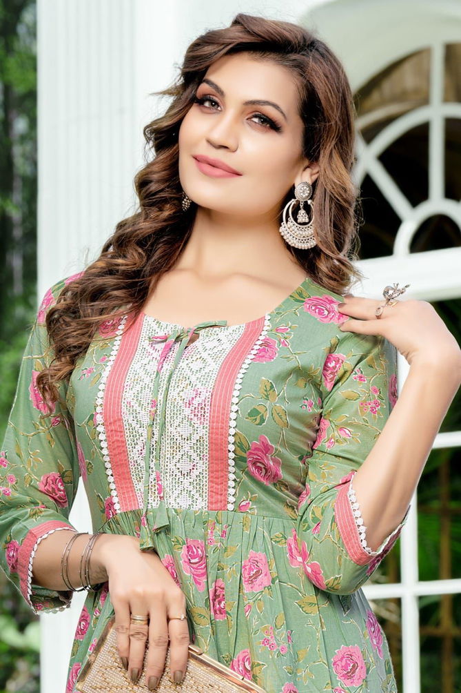 Kvisha By Hirwa 101-107 Cotton Kurtis Catalog